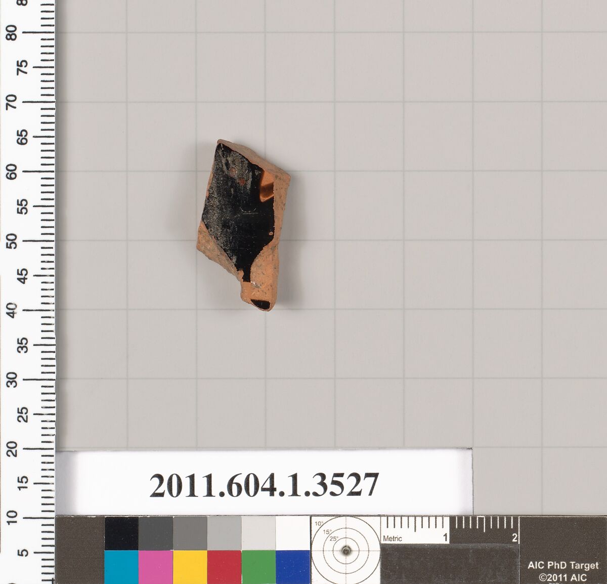 Terracotta fragment of a kylix (drinking cup), Terracotta, Greek, Attic