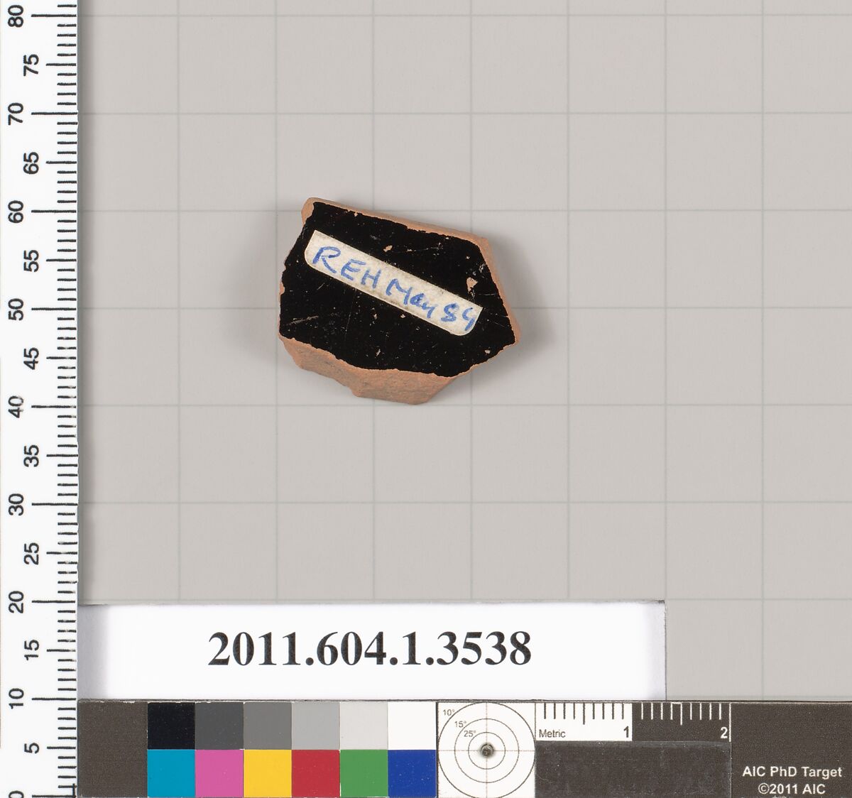 Terracotta fragment of a kylix (drinking cup), Terracotta, Greek, Attic