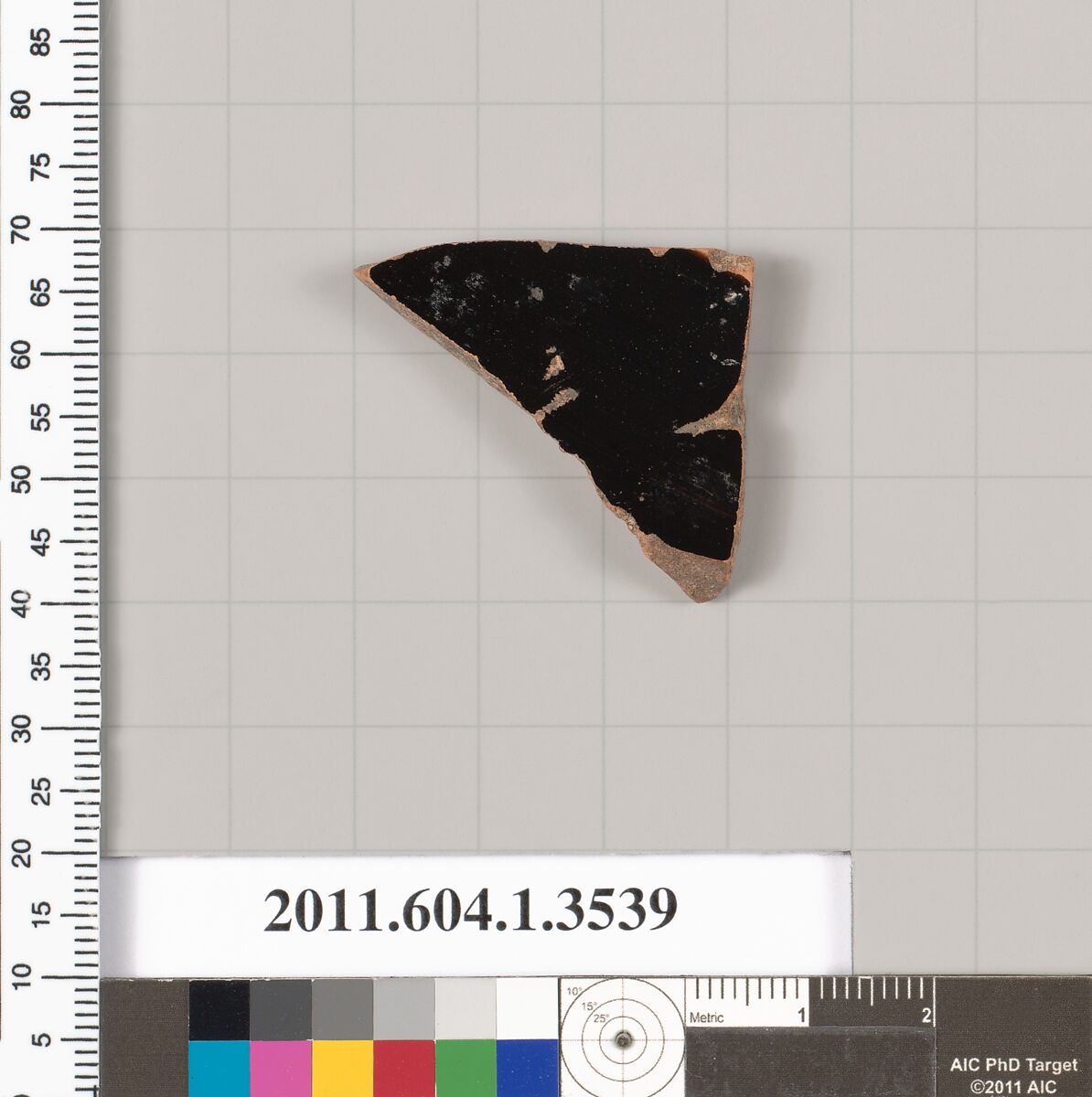 Terracotta fragment of a kylix (drinking cup), Terracotta, Greek, Attic