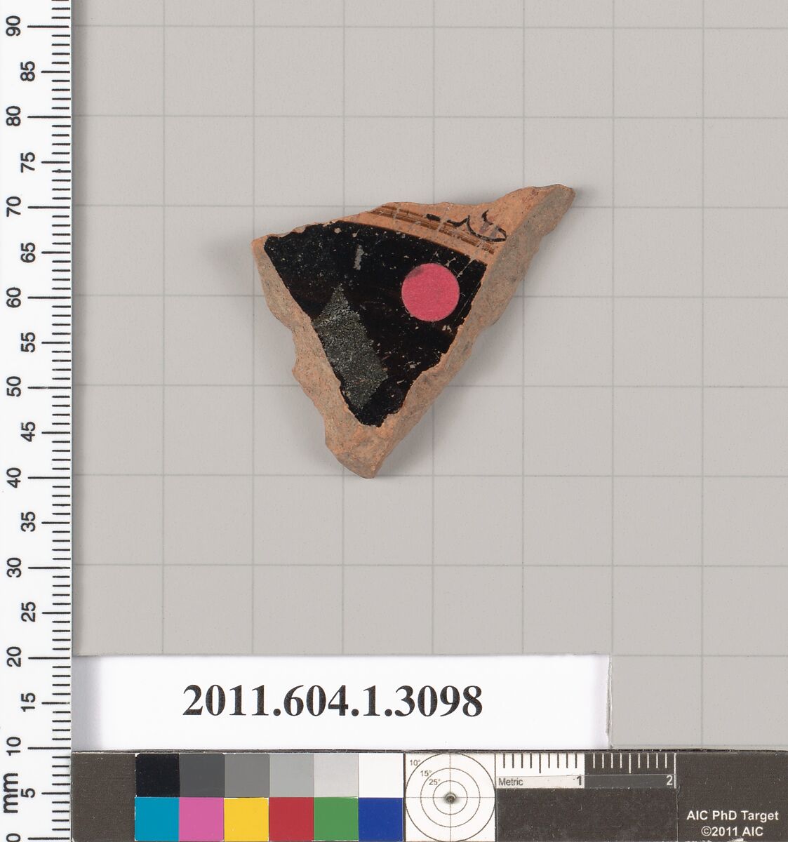 Terracotta fragment of a kylix (drinking cup), Terracotta, Greek, Attic