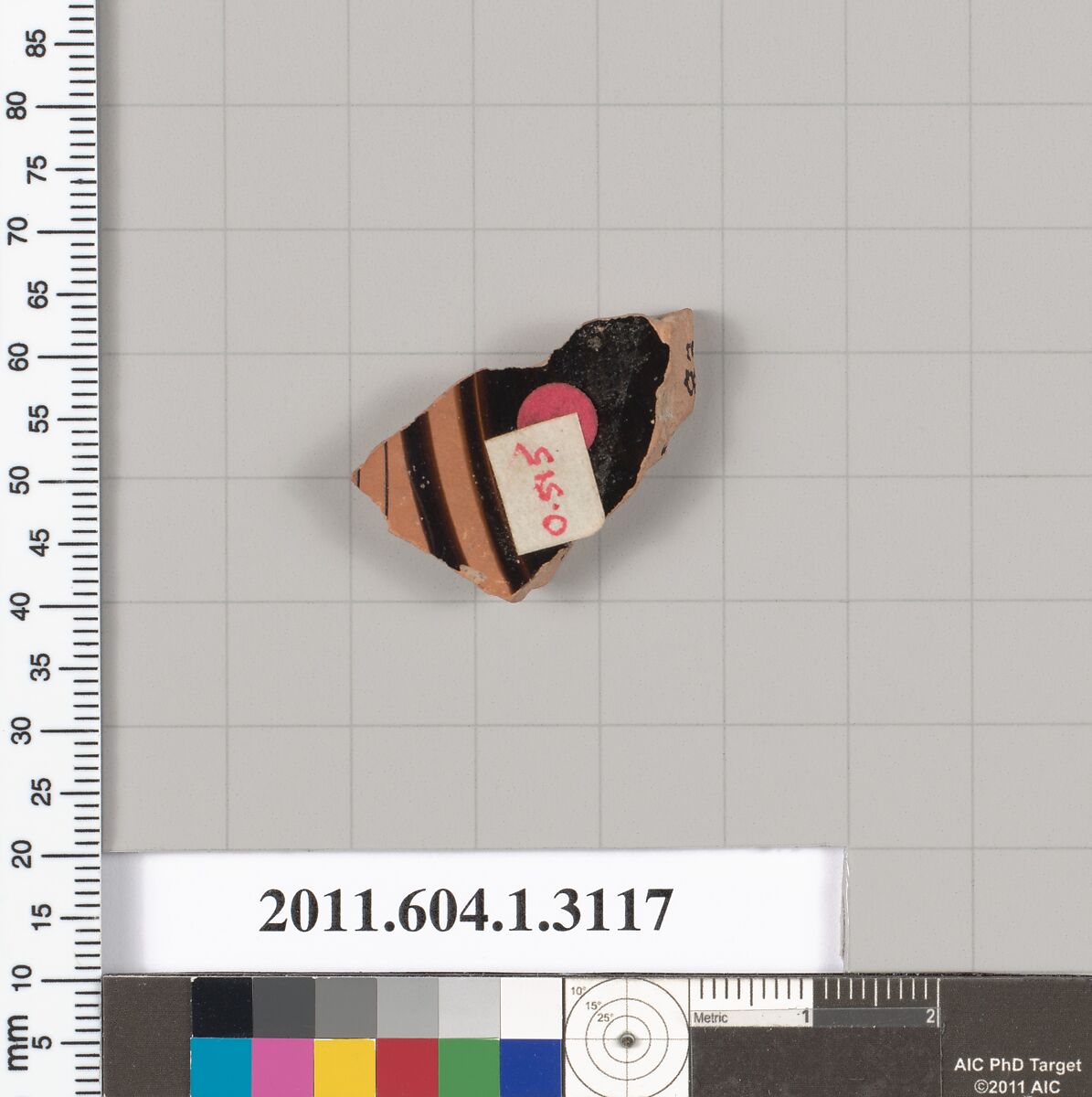 Terracotta fragment of a kylix (drinking cup), Terracotta, Greek, Attic