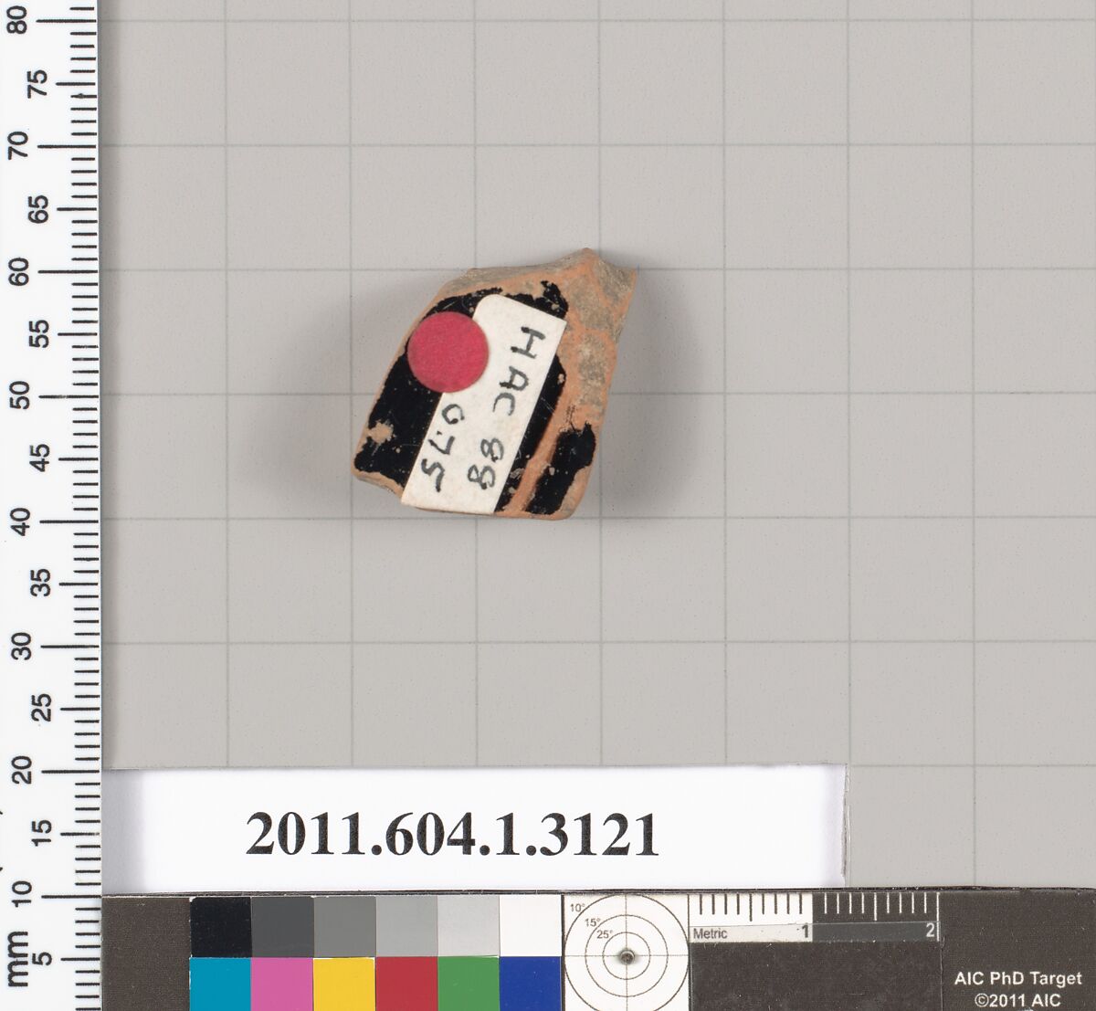 Terracotta fragment of a kylix (drinking cup), Terracotta, Greek, Attic
