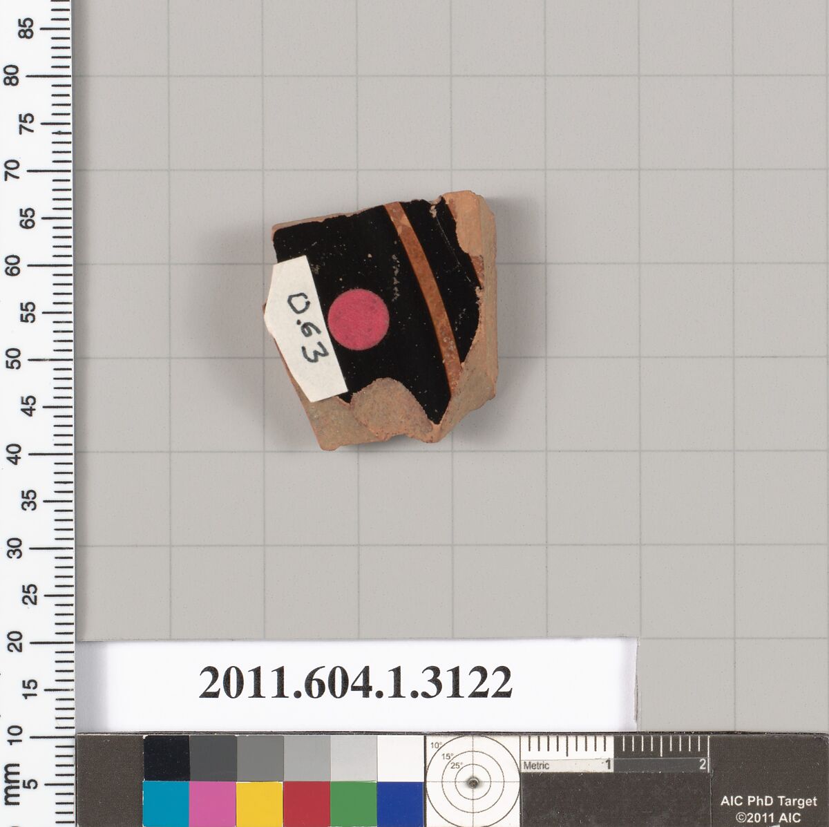 Terracotta fragment of a kylix (drinking cup), Terracotta, Greek, Attic