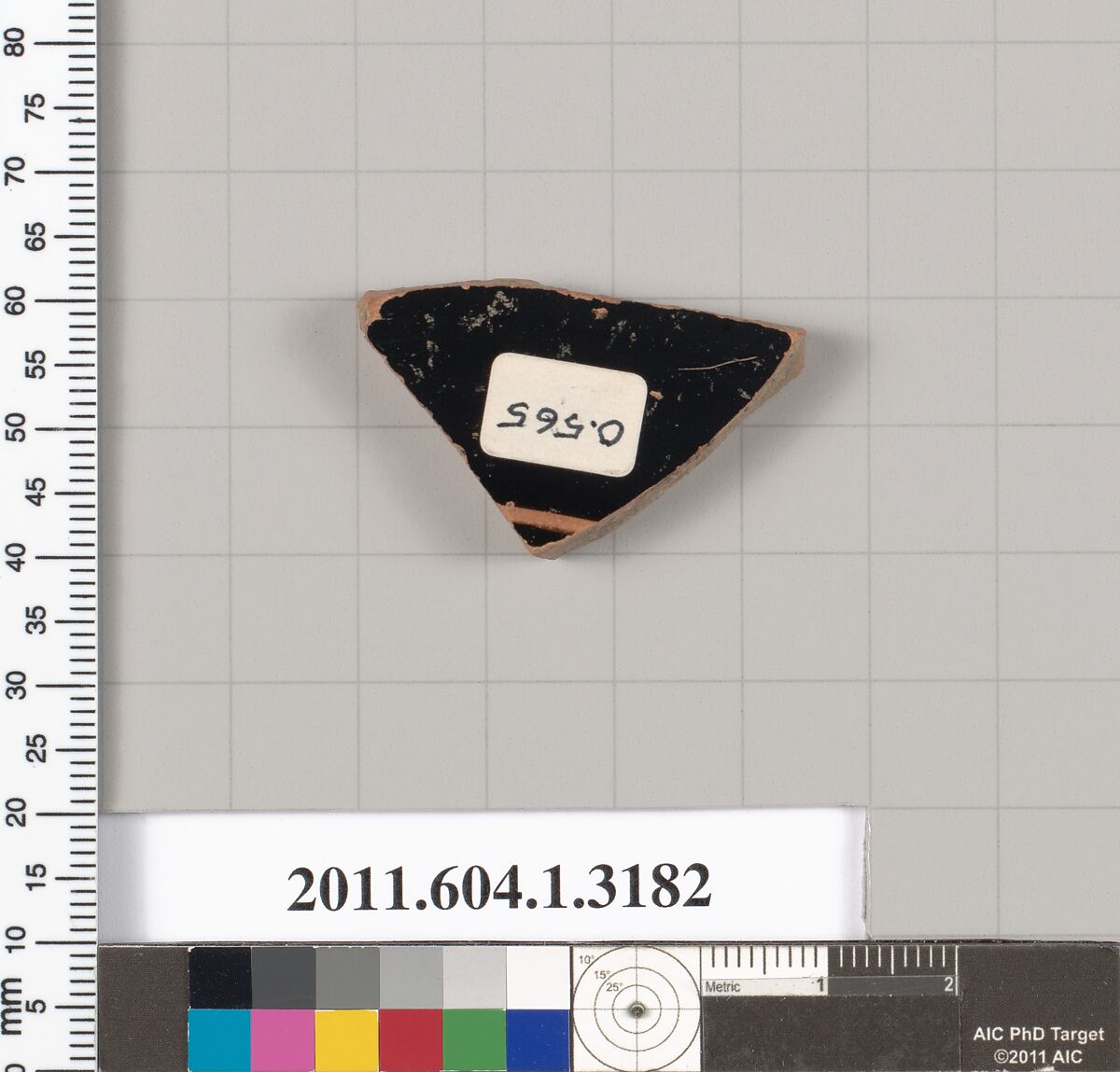 Terracotta fragment of a kylix (drinking cup), Terracotta, Greek, Attic
