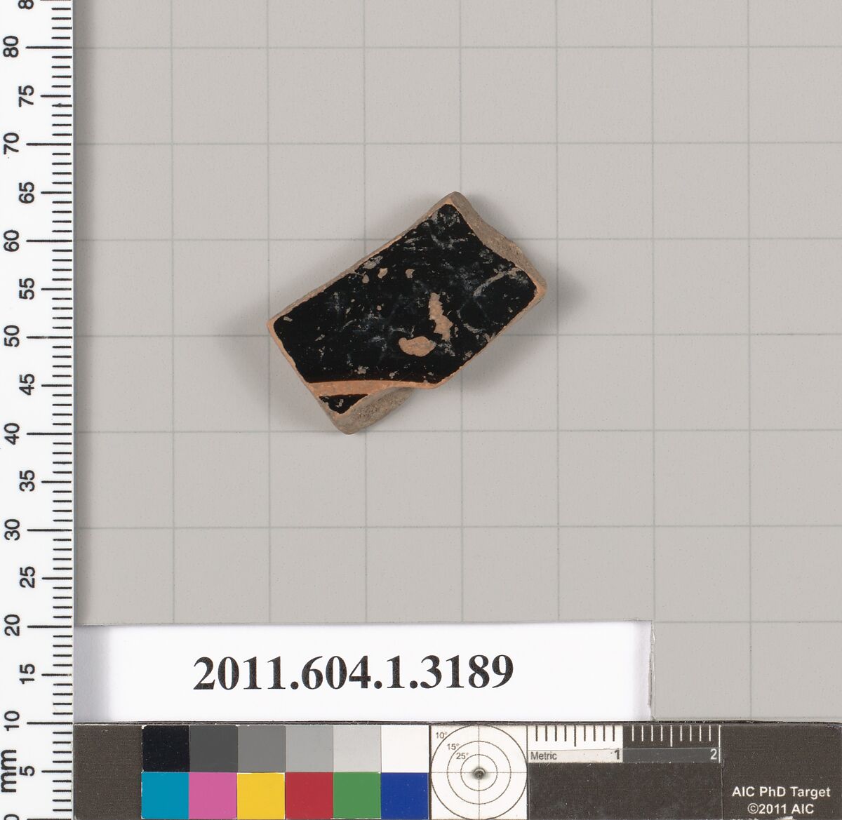 Terracotta fragment of a kylix (drinking cup), Terracotta, Greek, Attic