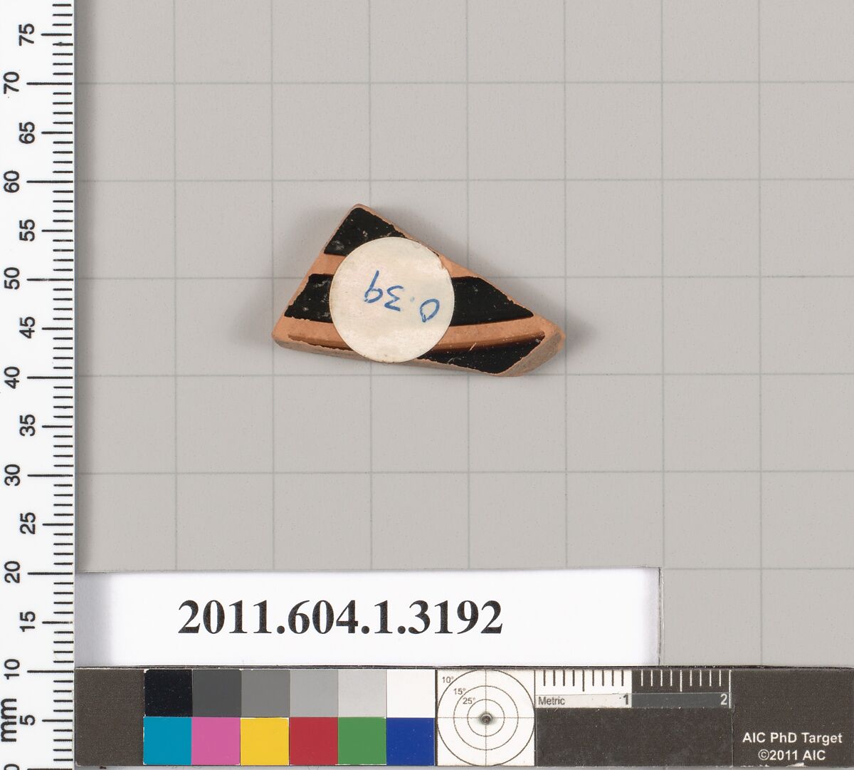 Terracotta fragment of a kylix (drinking cup), Terracotta, Greek, Attic