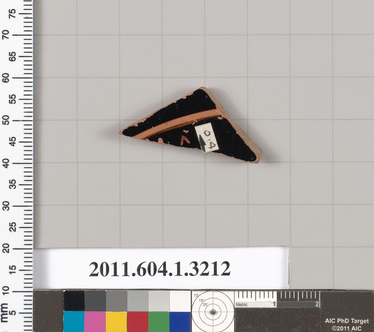Terracotta fragment of a kylix (drinking cup), Terracotta, Greek, Attic