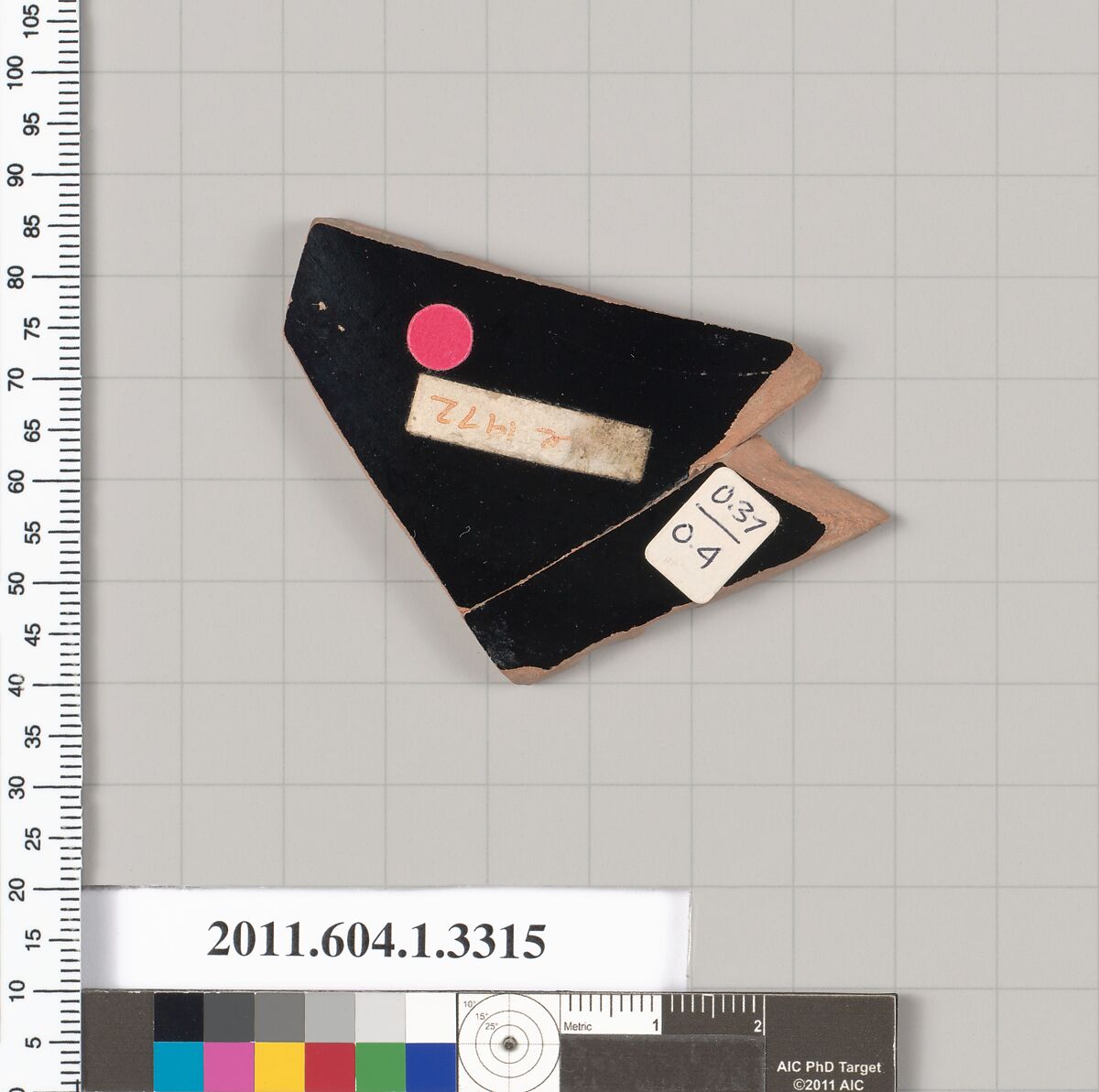 Terracotta fragment of a kylix (drinking cup), Terracotta, Greek, Attic