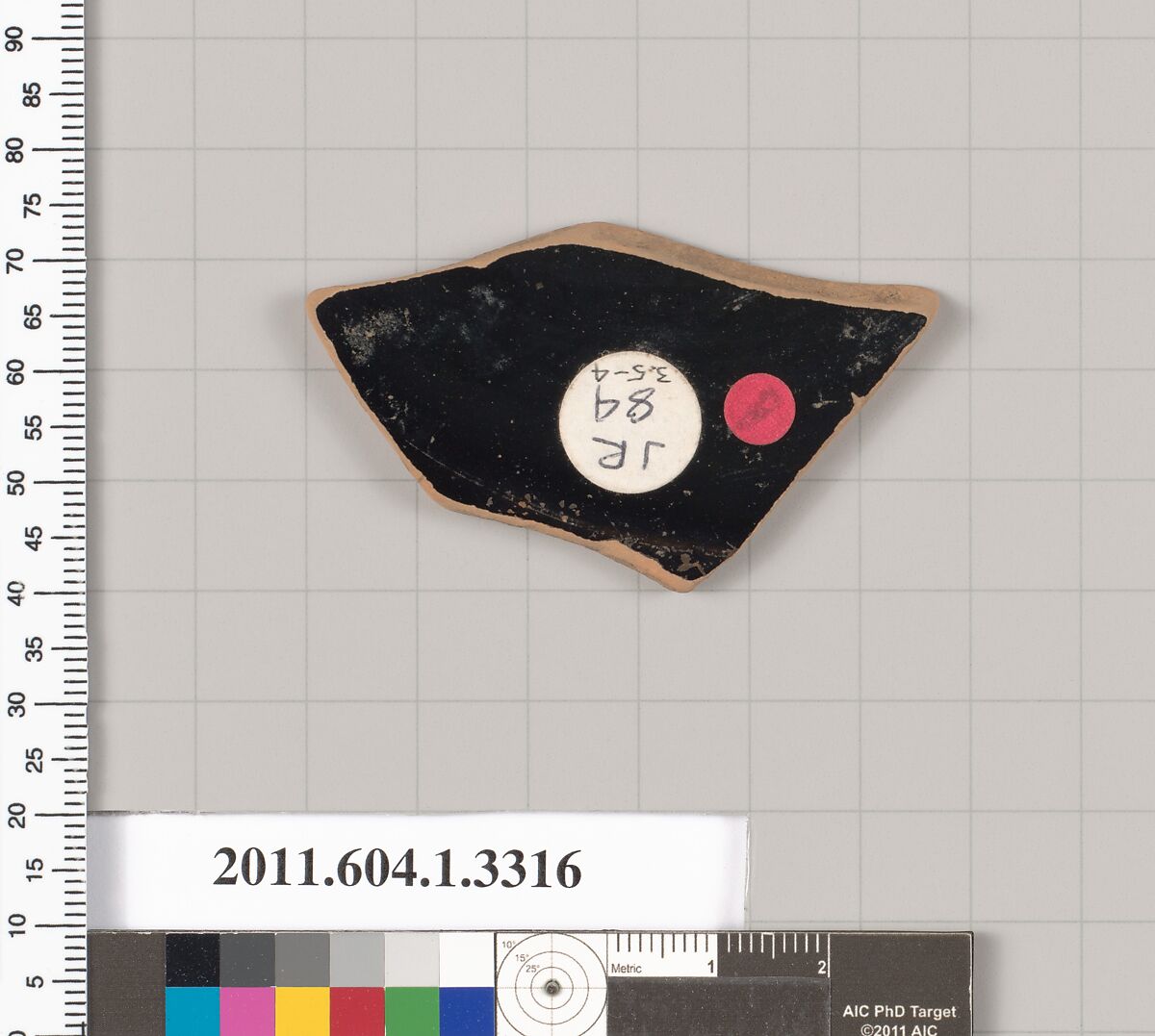 Terracotta fragment of a kylix (drinking cup), Terracotta, Greek, Attic