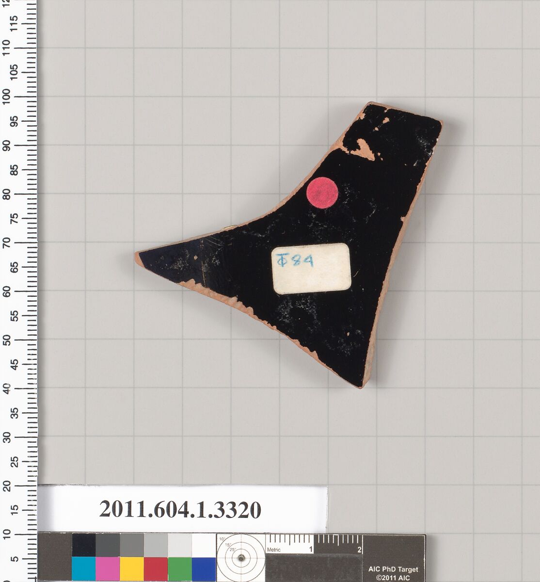 Terracotta fragment of a kylix (drinking cup), Terracotta, Greek, Attic