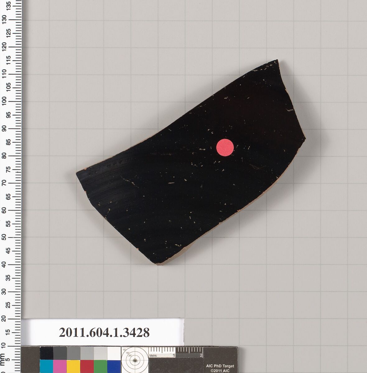 Terracotta fragment of a kylix (drinking cup), Terracotta, Greek, Attic