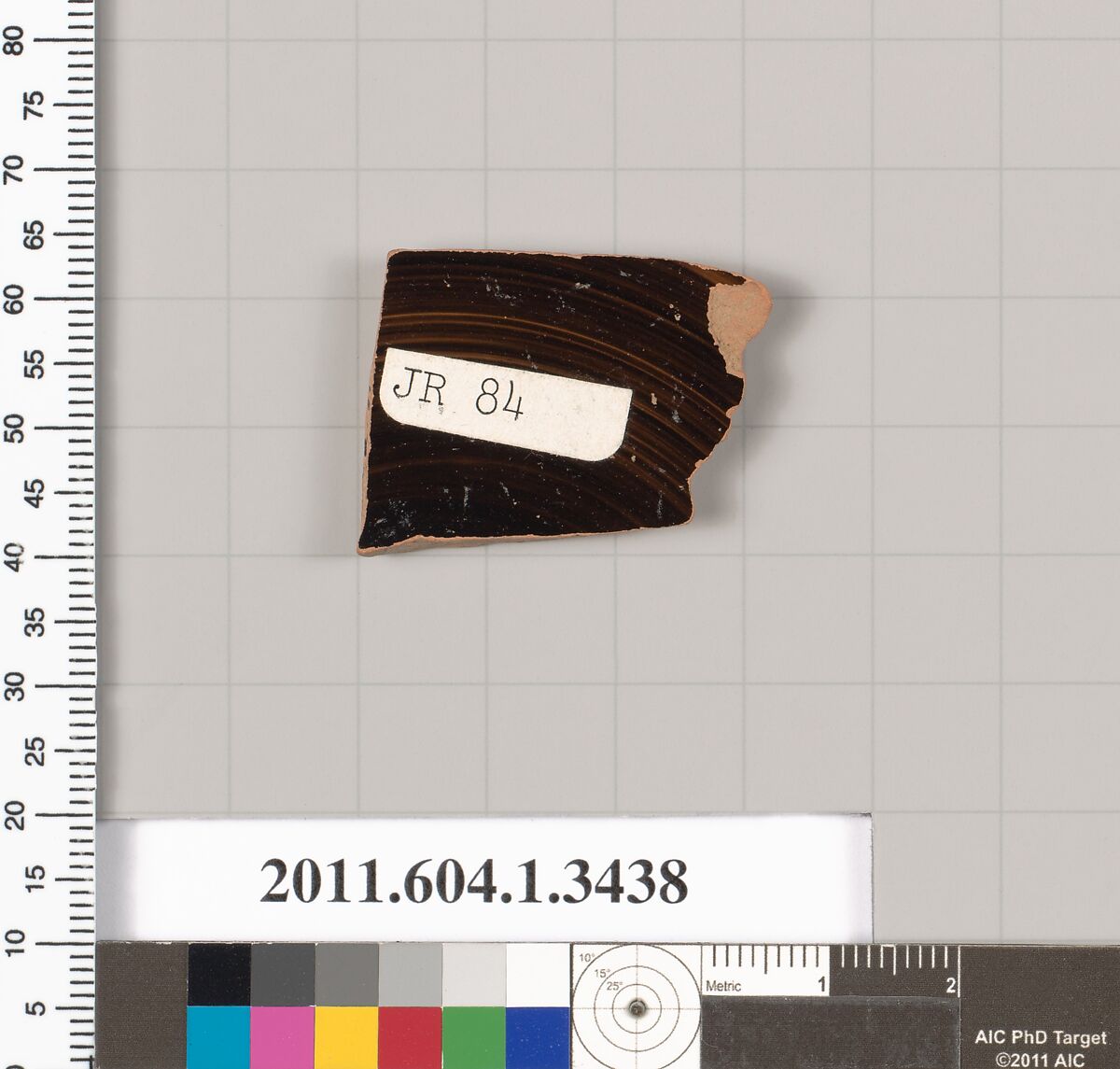 Terracotta fragment of a kylix (drinking cup), Terracotta, Greek, Attic