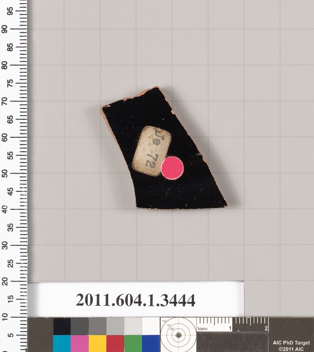 Terracotta fragment of a kylix (drinking cup), Terracotta, Greek, Attic