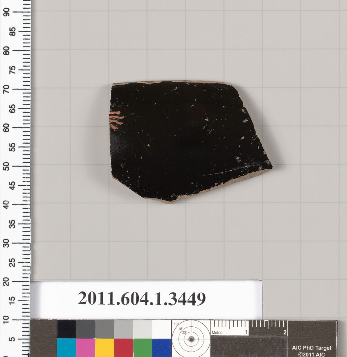 Terracotta rim fragment of a kylix (drinking cup), Terracotta, Greek, Attic 