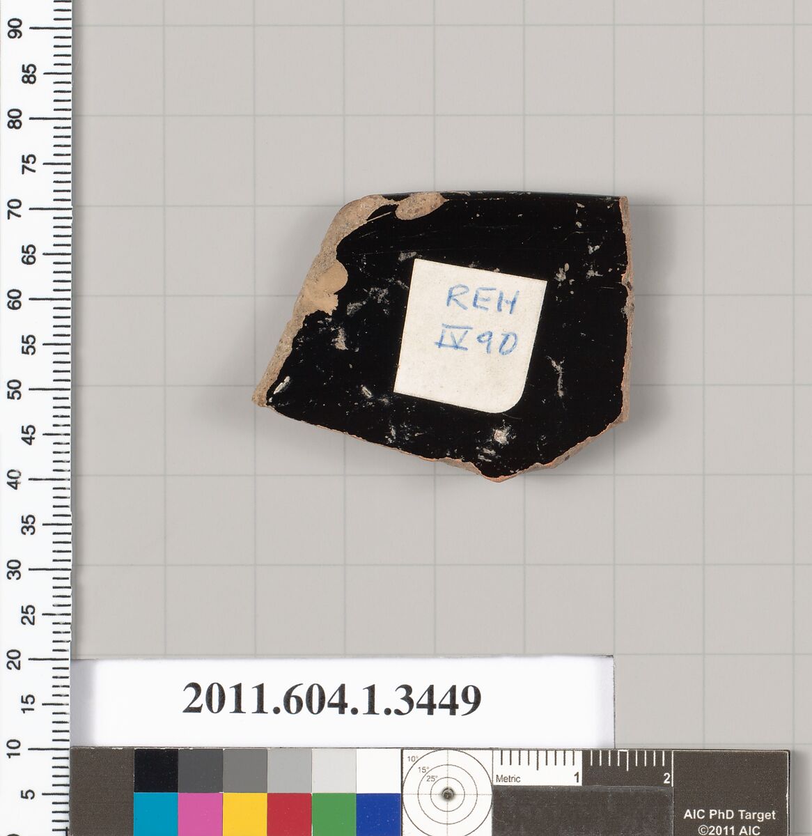 Terracotta rim fragment of a kylix (drinking cup), Terracotta, Greek, Attic