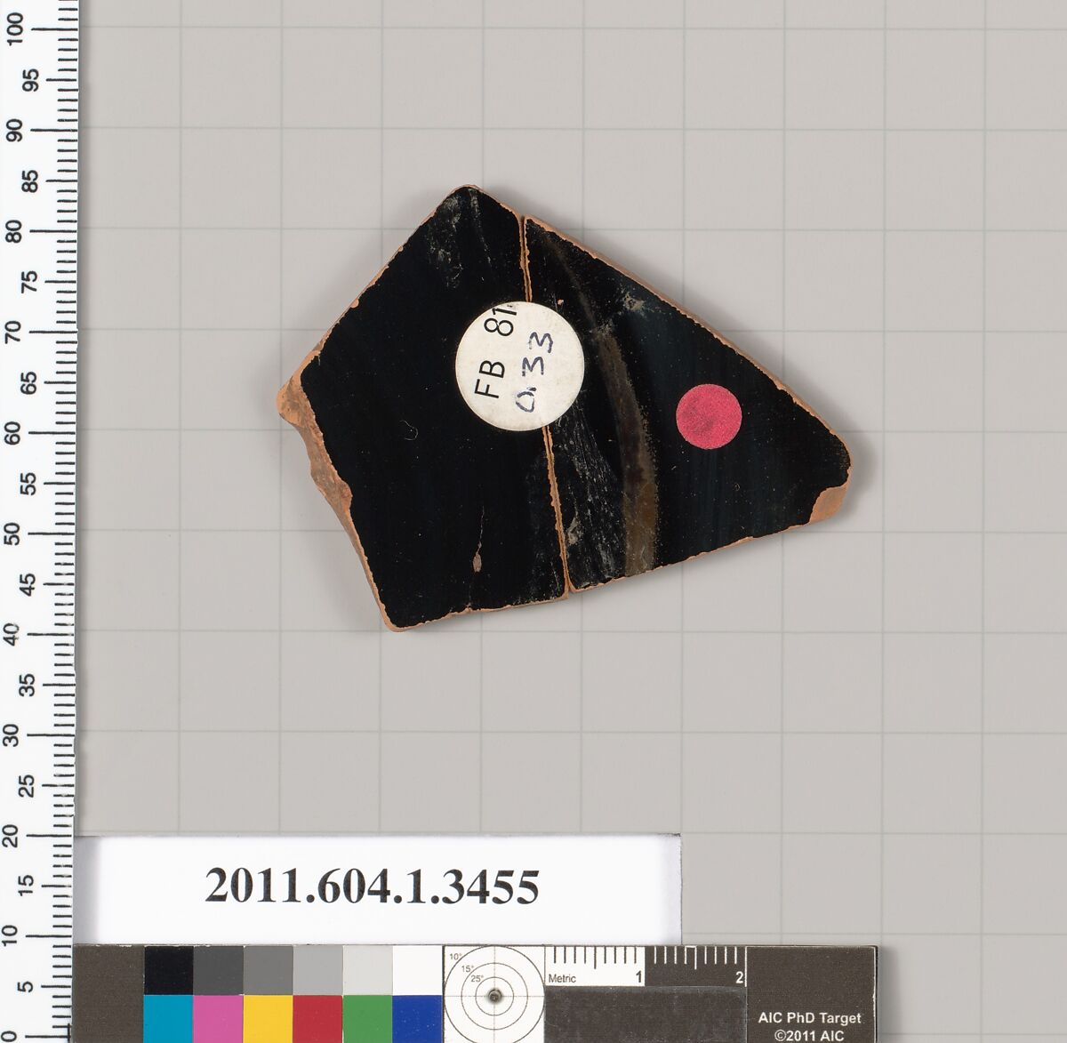 Terracotta fragment of a kylix (drinking cup), Terracotta, Greek, Attic