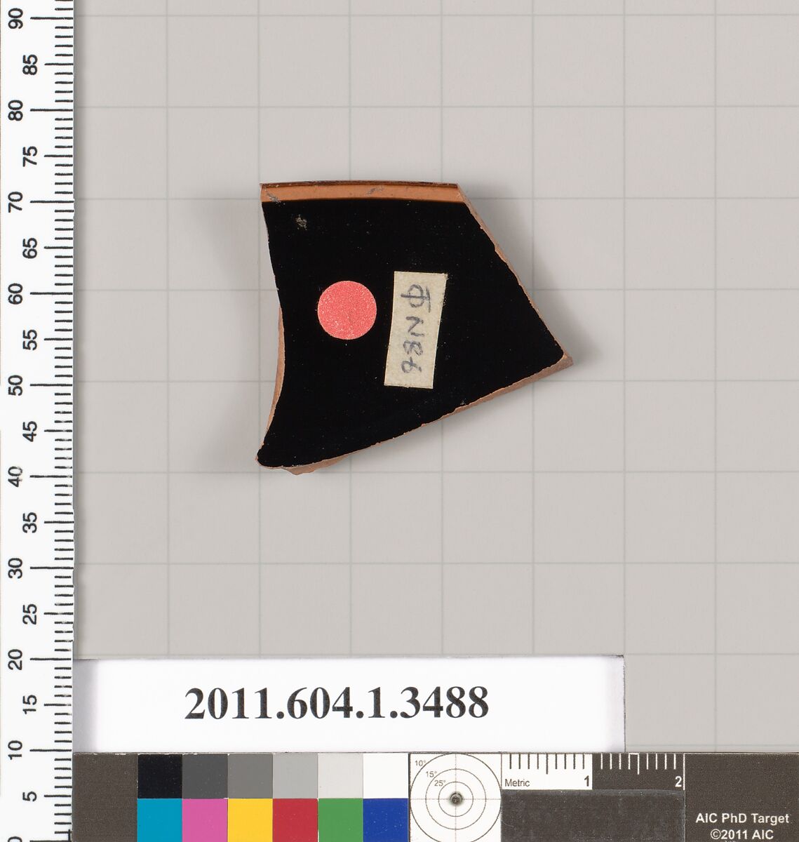 Terracotta fragment of a kylix (drinking cup), Terracotta, Greek, Attic