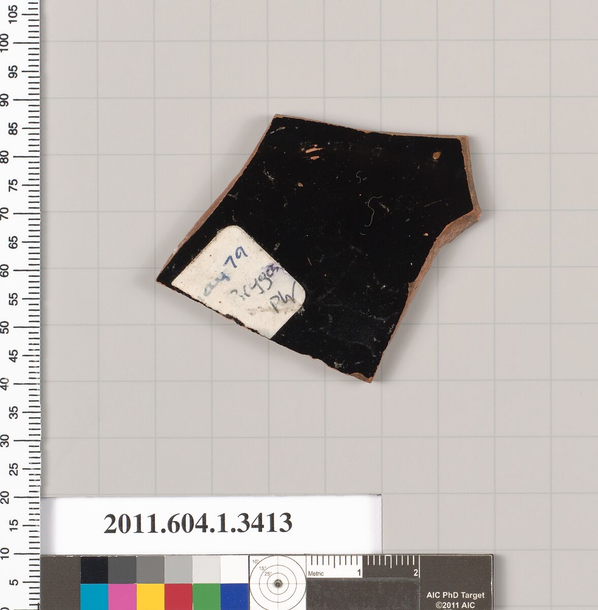 Terracotta fragment of a kylix (drinking cup), Attributed to the Brygos Painter [DvB], Terracotta, Greek, Attic