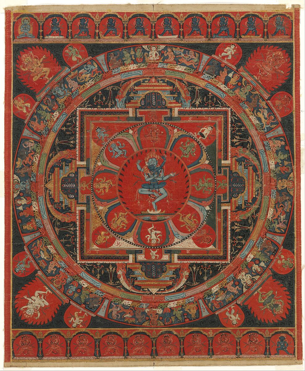 Hevajra Mandala, Distemper on cloth, Tibet 