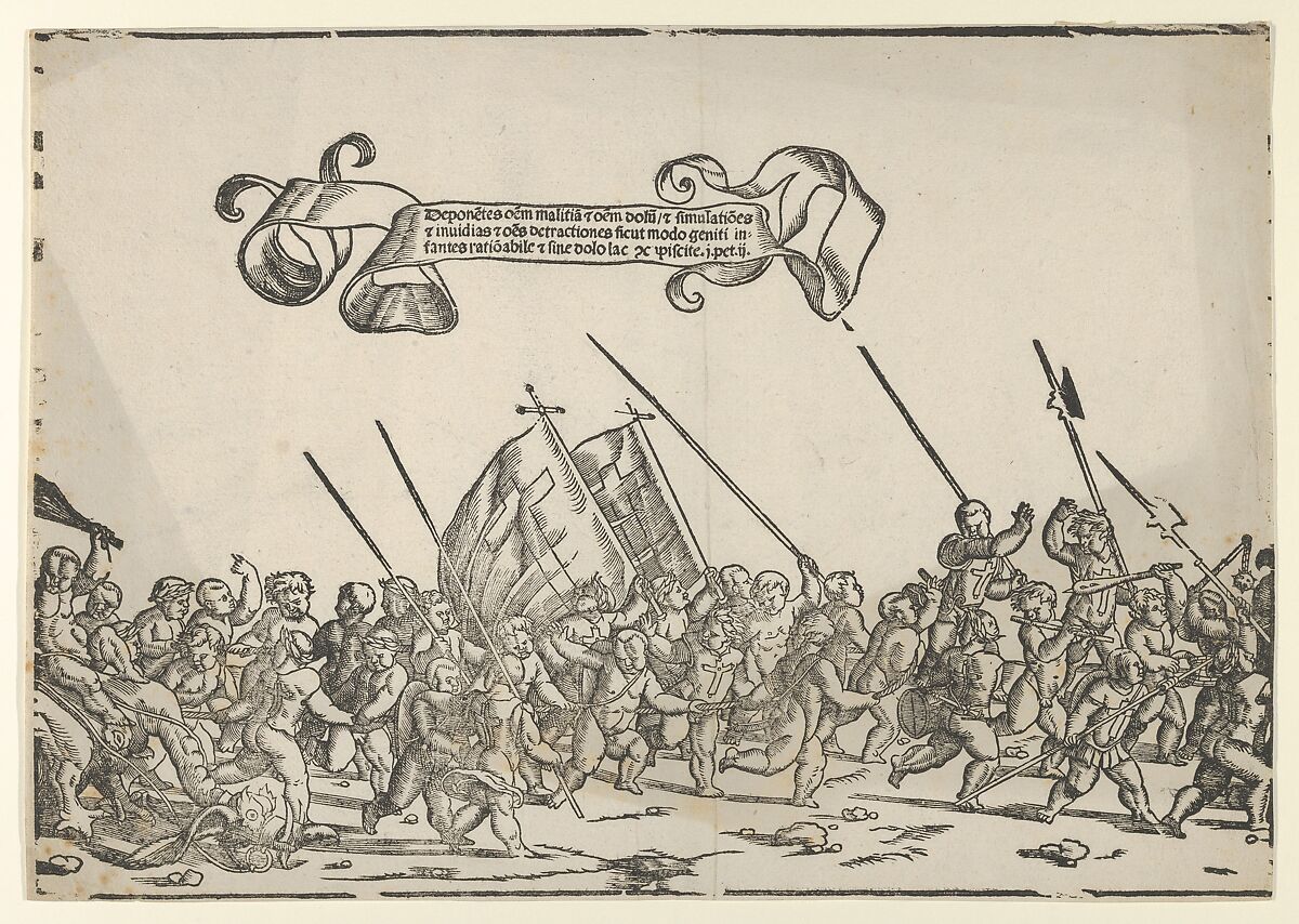 Children's Crusade, Monogrammist LIW (Dutch, 1490–1550), Woodcut