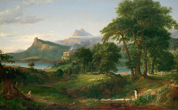 The Course of Empire Art print Thomas Cole The Arcadian or Pastoral state 