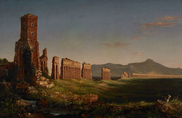 Aqueduct near Rome, Thomas Cole (American, Lancashire 1801–1848 Catskill, New York), Oil on canvas, American 