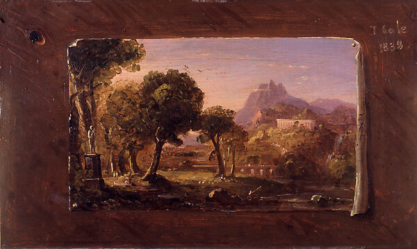 Study for "Dream of Arcadia", Thomas Cole (American, Lancashire 1801–1848 Catskill, New York), Oil on panel, American 