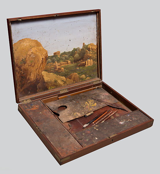 Sketch Box, Thomas Cole (American, Lancashire 1801–1848 Catskill, New York), Mahogany with brass fittings, American 