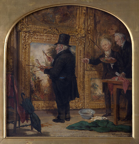 Turner on Varnishing Day, William Parrott (British, 1813–after 1875), Oil on panel, British 