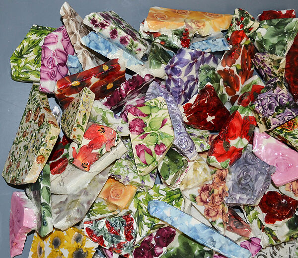 Broken II, Burçak Bingöl (Turkish, born Görele, Turkey, 1976), Stonepaste; drawn, painted, glazed and glued