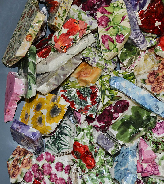 Broken II, Burçak Bingöl (Turkish, born Görele, Turkey, 1976), Stonepaste; drawn, painted, glazed and glued