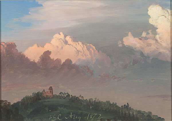 Clouds over Olana, Frederic Edwin Church (American, Hartford, Connecticut 1826–1900 New York), Oil on canvas, American 