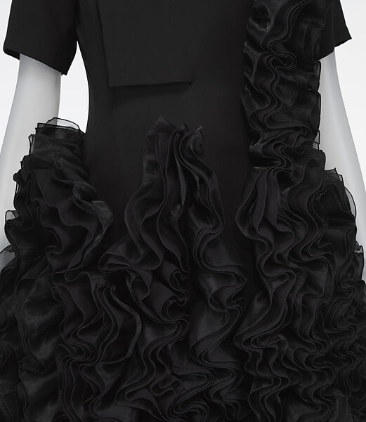 Ensemble, Yohji Yamamoto (Japanese, born Tokyo, 1943), silk, rayon, nylon, straw, cotton, metal, Japanese