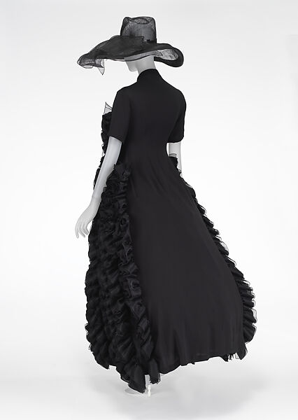 Ensemble, Yohji Yamamoto (Japanese, born Tokyo, 1943), silk, rayon, nylon, straw, cotton, metal, Japanese