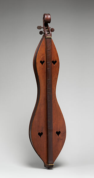 "Anniversary" Dulcimer, George Pickow (American, 1922–2010), Walnut or poplar body, fir or pine soundboard, metal frets, bone nut and bridge, American 