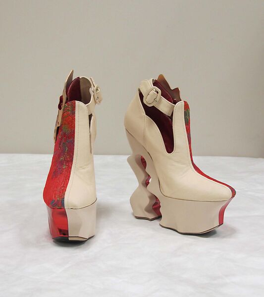 Ensemble, Maison Margiela (French, founded 1988), wool, silk, cotton, leather, synthetic, French