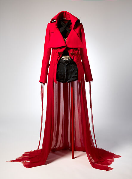 Ensemble, Maison Margiela (French, founded 1988), wool, silk, cotton, leather, synthetic, French 