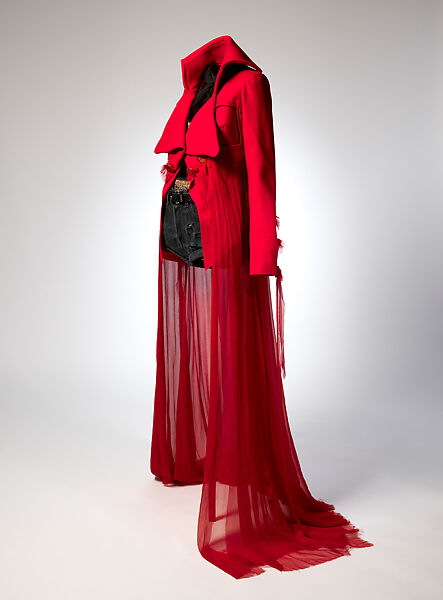 Ensemble, Maison Margiela (French, founded 1988), wool, silk, cotton, leather, synthetic, French
