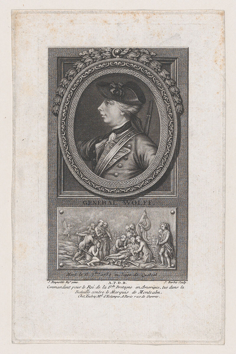 General Wolff, Etched and engraved by Jacques Barbié (French, Paris 1735–1779 Paris), Etching and engraving 