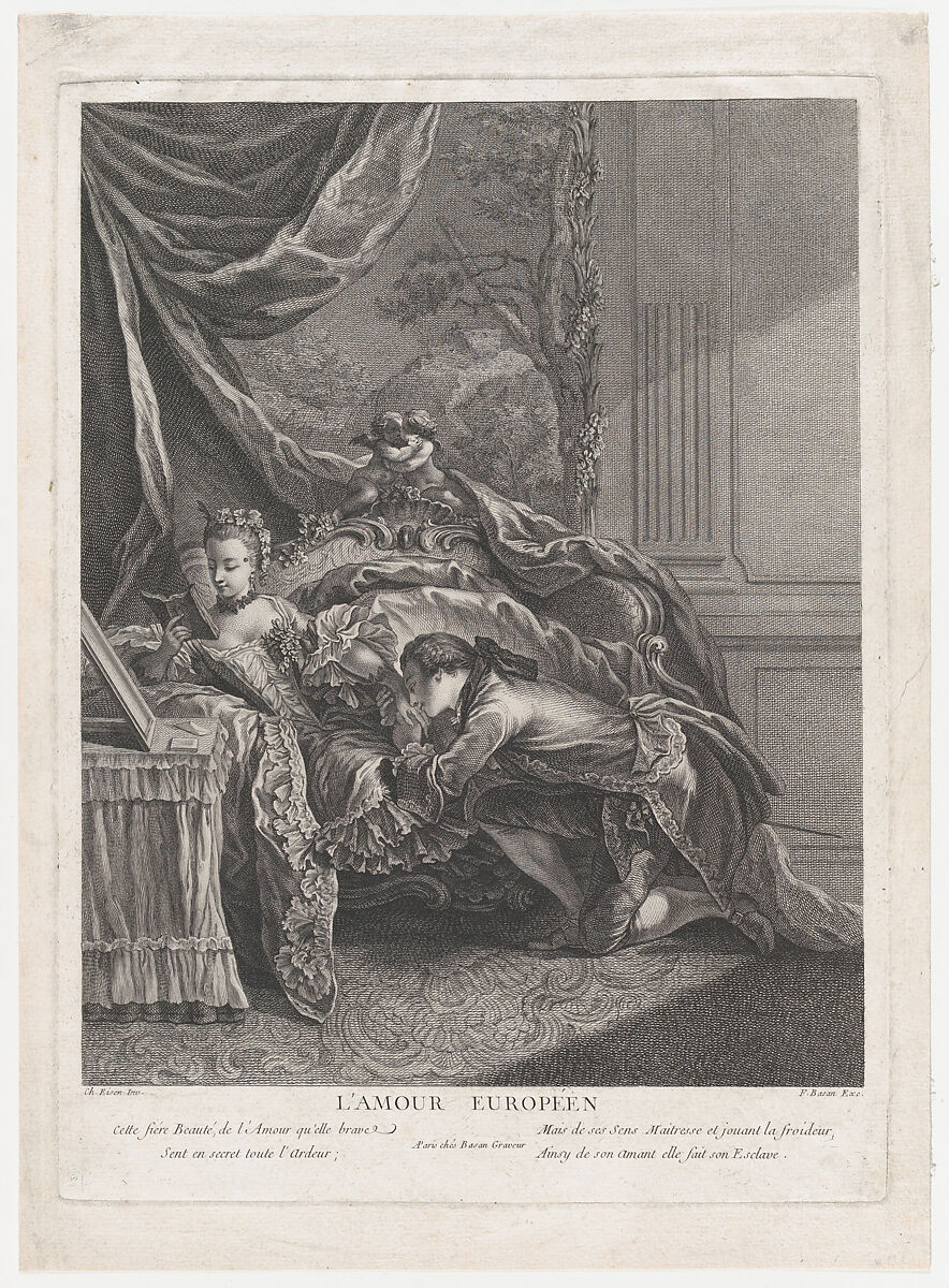 L'amour européen, Pierre François Basan (French, Paris 1723–1797 Paris (?)), Engraving 