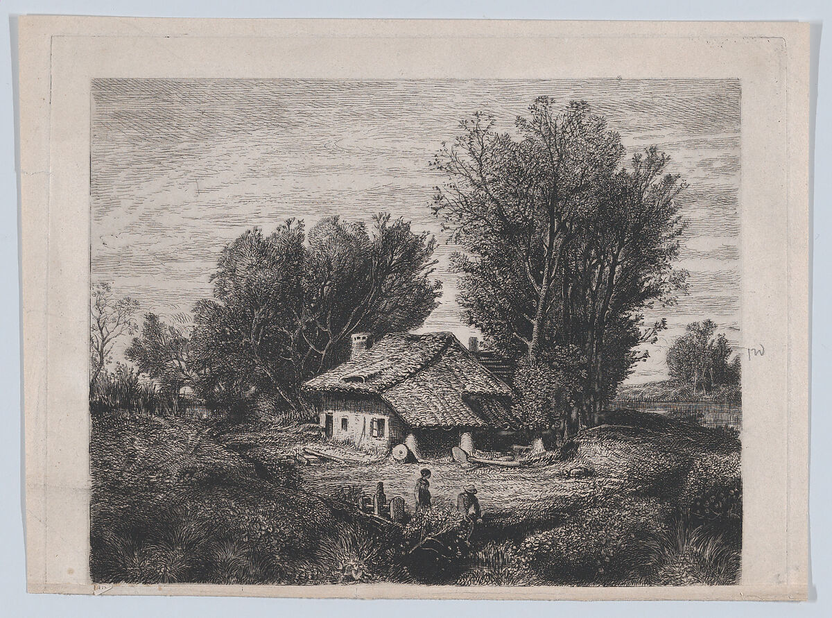 Landscape, Adolphe Balfourier (French, Montmorency 1816–1876), Etching 
