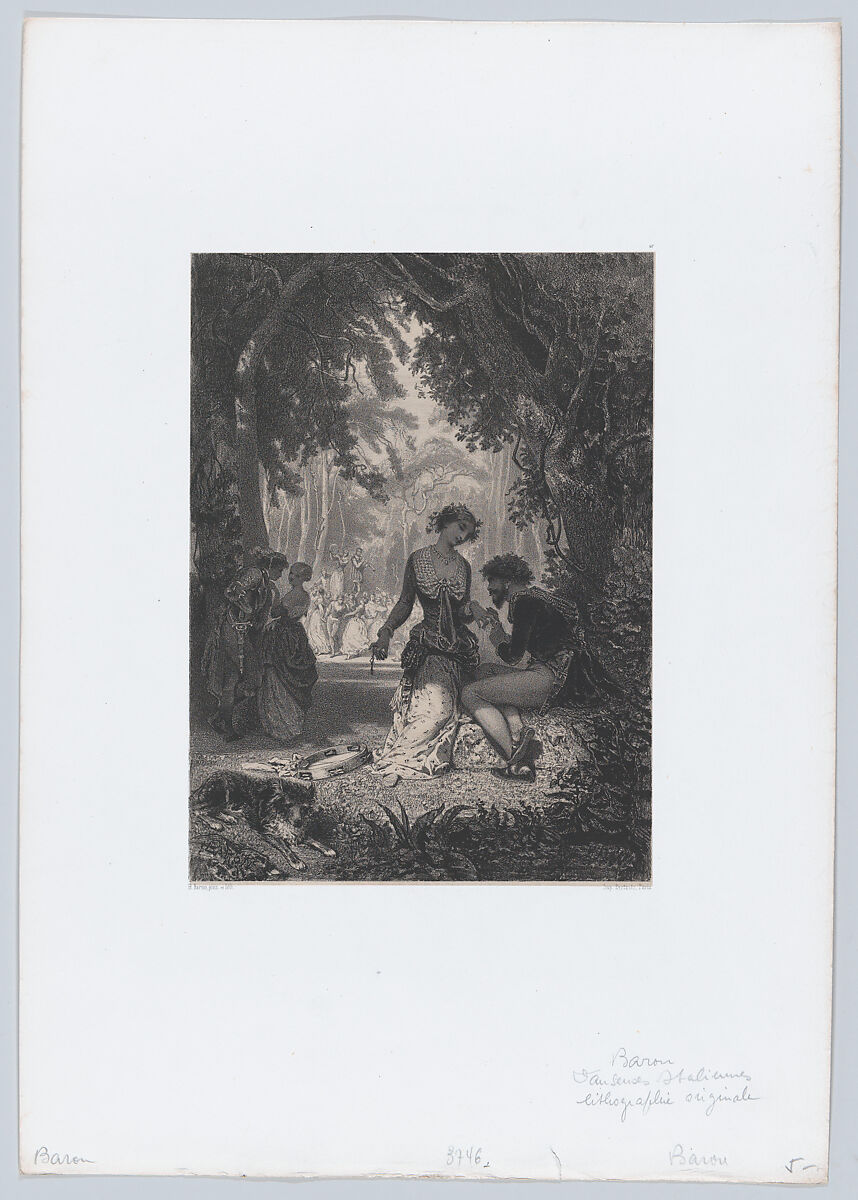 Love Sermons, Henri-Charles-Antoine Baron (French, Besançon 1816–1885 Geneva), Lithograph 