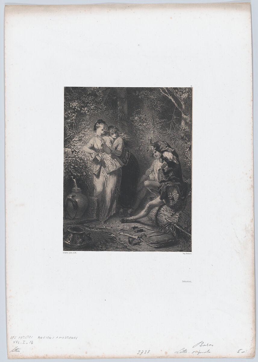 Seduction, Henri-Charles-Antoine Baron (French, Besançon 1816–1885 Geneva), Lithograph 