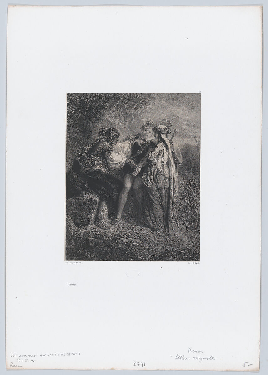 The Witch, Henri-Charles-Antoine Baron (French, Besançon 1816–1885 Geneva), Lithograph 