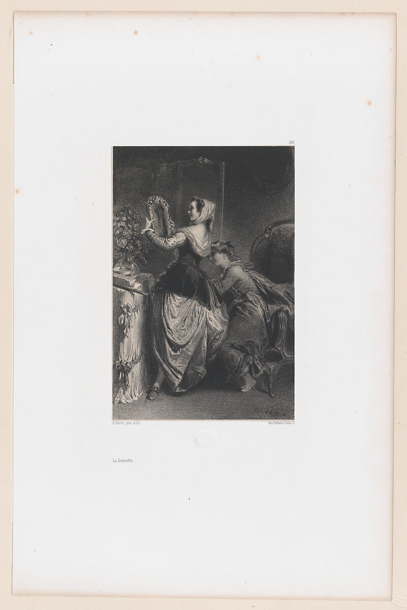 The Maid, Henri-Charles-Antoine Baron (French, Besançon 1816–1885 Geneva), Lithograph 