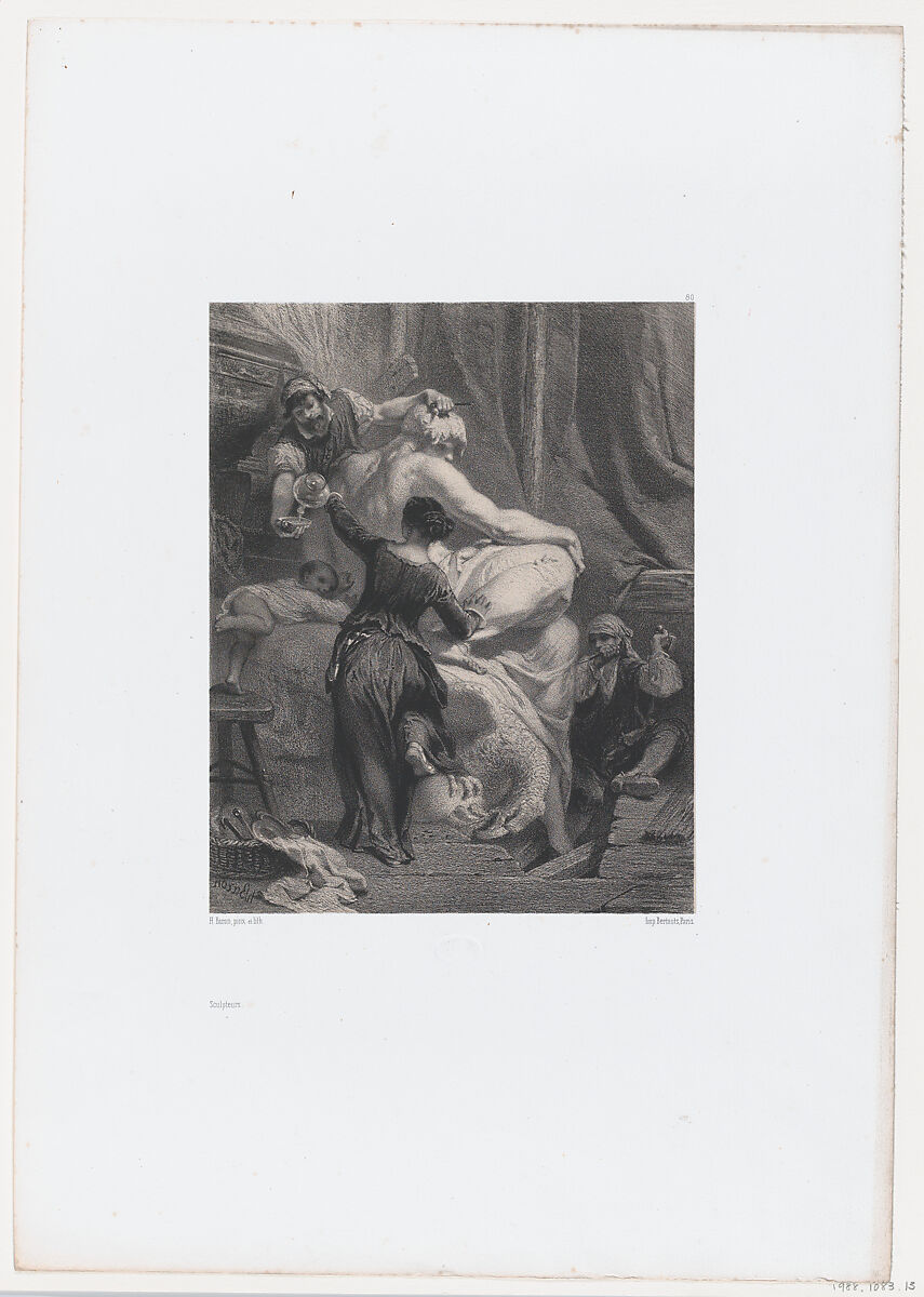 The Sculptors, Henri-Charles-Antoine Baron (French, Besançon 1816–1885 Geneva), Lithograph 
