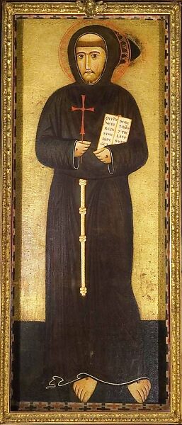 Saint Francis of Assisi, Antoniazzo Romano (Antonio di Benedetto Aquilio) (Italian, Rome 1435/40–1508 Rome), Tempera and gold on wood, transferred to wood