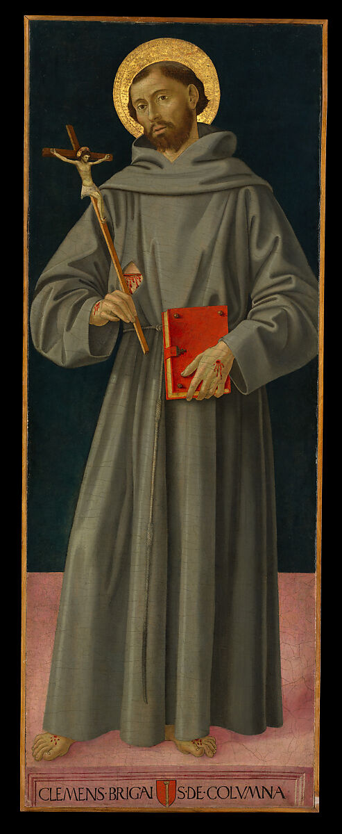 Saint Francis of Assisi, Antoniazzo Romano (Antonio di Benedetto Aquilio) (Italian, Rome 1435/40–1508 Rome), Tempera and gold on wood, transferred to wood 