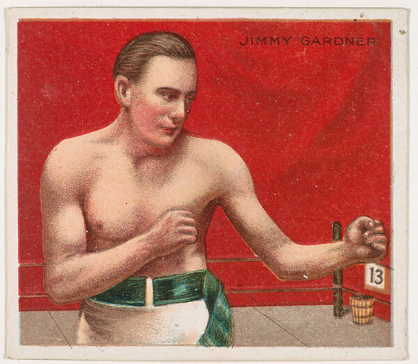 Jimmy Gardner, Boxing, from Mecca & Hassan Champion Athlete and Prize Fighter collection, 1910, Mecca Cigarettes (American), Commercial color lithograph 