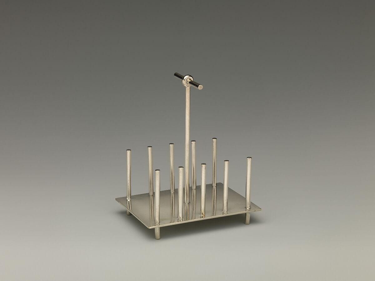 Toast rack, Christopher Dresser (British, Glasgow, Scotland 1834–1904 Mulhouse), Silver-plated metal, British 